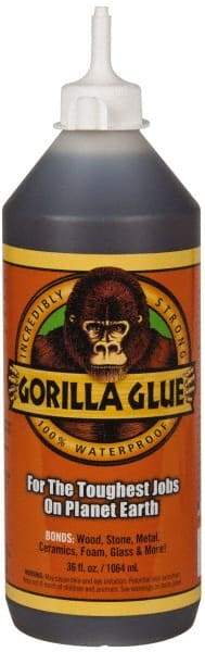 Gorilla Glue - 36 oz Bottle Brown All Purpose Glue - 20 min Working Time - Benchmark Tooling