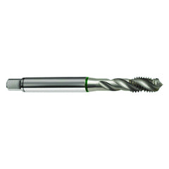 ‎M2.2 × 0.45 3FL 6H Cobalt Spiral Flute Semi-Bott Green Ring Tap-Bright-40 Degree Helix - Benchmark Tooling