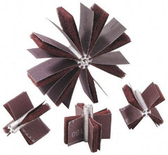 Merit Abrasives - 80 Grit, Nonwoven, Aluminum Oxide Bore Polisher - Medium Grade, 22,000 RPM, Polishes Bores with 1 to 1-1/2" Diam - Benchmark Tooling