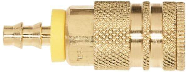 Coilhose Pneumatics - Lock-On Hose Barb Industrial Pneumatic Hose Coupler - Plated Steel, 3/8" Body Diam, 3/8" Hose ID - Benchmark Tooling