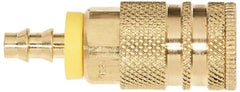 Coilhose Pneumatics - Lock-On Hose Barb Industrial Pneumatic Hose Coupler - Plated Steel, 3/8" Body Diam, 3/8" Hose ID - Benchmark Tooling