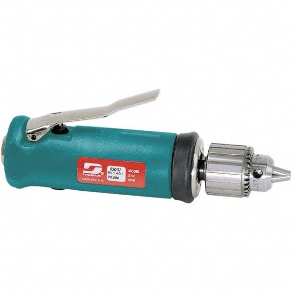 Dynabrade - 1/4" Keyed Chuck - Inline Handle, 20,000 RPM, 0.5 hp, 90 psi - Benchmark Tooling