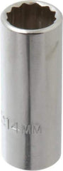 Proto - 3/8" Drive, Deep Hand Socket - 12 Points, 2-1/8" OAL, Chrome Finish - Benchmark Tooling