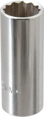 Proto - 3/8" Drive, Deep Hand Socket - 12 Points, 2-3/4" OAL, Chrome Finish - Benchmark Tooling