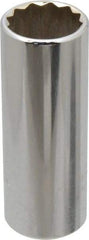 Proto - 3/8" Drive, Deep Hand Socket - 12 Points, 2-3/4" OAL, Chrome Finish - Benchmark Tooling