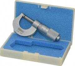 Fowler - 0 to 1/2" Range, 0.001" Graduation, Mechanical Outside Micrometer - Friction Thimble, Accurate to 0.001" - Benchmark Tooling