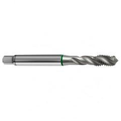 M8x1.25 6H 3-Flute Cobalt Green Ring Semi-Bottoming 40 degree Spiral Flute Tap-Bright - Benchmark Tooling