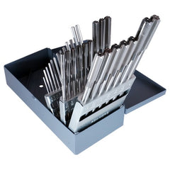 ‎1/16-1/2 STR / RHC HSS Straight Shank Straight Flute Reamer Set - Bright - Exact Industrial Supply