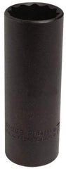 Proto - 7/8", 1/2" Drive, Deep Hand Socket - 12 Points, 3-1/4" OAL, Alloy Steel, Black Finish - Benchmark Tooling