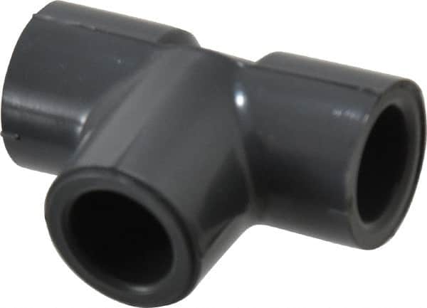 Value Collection - 1/4" PVC Plastic Pipe Tee - Schedule 80, Slip End Connections - Benchmark Tooling