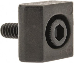 Mitee-Bite - 4-40 Screw Thread, 3/8" Wide x 0.075" High, Serrated Steel Standard Style Screw Mount Toe Clamp - 650 Lb Holding Force, 16" Lb Torque, 1.33 Lb Ft Torque, 0.26" Long Extension, 0.0075" Throw, 8 Clamps in Package - Benchmark Tooling