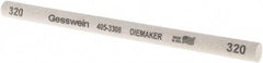 Made in USA - 320 Grit Aluminum Oxide Round Polishing Stone - Coarse/Medium Grade, 3/8" Wide x 6" Long x 3/8" Thick - Benchmark Tooling