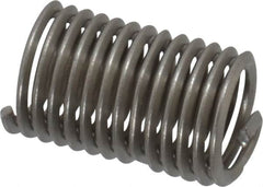 Heli-Coil - Single Insert, M8x1.25 Metric Coarse, 2-1/2D, Stainless Steel Screw Locking Insert - 13-1/4 Free Coils, 20mm Overall Length, 9.8 to 10.35mm Outside Diameter, with Tang, Bright Finish, 304 Material Grade - Exact Industrial Supply