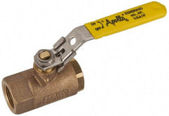 Apollo - 3/4" Pipe, Standard Port, Bronze Standard Ball Valve - 2 Piece, NPT Ends, Locking Lever Handle, 600 WOG, 150 WSP - Benchmark Tooling