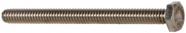 Value Collection - 1/4-20 UNC, 3" Length Under Head Hex Head Cap Screw - Fully Threaded, Grade 316 Stainless Steel, Uncoated, 7/16" Hex - Benchmark Tooling