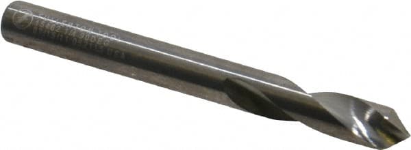 Made in USA - 1/4" Body Diam, 90°, 2-1/2" OAL, Solid Carbide Spotting Drill - Benchmark Tooling