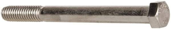 Value Collection - 7/16-14 UNC, 4-1/2" Length Under Head Hex Head Cap Screw - Partially Threaded, Grade 18-8 Stainless Steel, Uncoated, 5/8" Hex - Benchmark Tooling