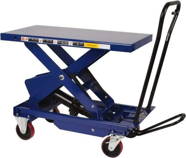 Value Collection - 1,750 Lb Capacity Hydraulic Scissor Elevating Cart - 16" to 39" Lift Height, 36" Platform Length x 20" Platform Width - Benchmark Tooling
