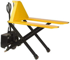 Value Collection - 3,000 Lb Capacity, 31" Lift Height, Battery Operated Lift - 3-1/3" Lowered Height, 13" Load Center, 43-1/4" Fork Length, 21" Overall Width - Benchmark Tooling