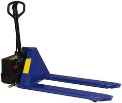 Value Collection - 3,000 Lb Capacity, 31" Lift Height, Battery Operated Lift - 3-1/3" Lowered Height, 13" Load Center, 43-1/4" Fork Length, 27" Overall Width - Benchmark Tooling