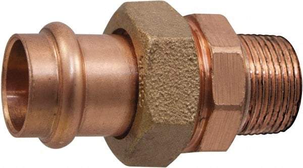 NIBCO - 1/2" Copper Pipe Union - Male x Female, Press Fitting - Benchmark Tooling