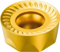 Sandvik Coromant - RCKT1204M0 WM Grade 235 Carbide Milling Insert - TiCN/TiN Finish, 4.76mm Thick, 12mm Inscribed Circle - Benchmark Tooling