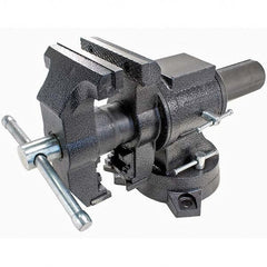 Bessey - 5" Jaw Width x 5" Jaw Opening, 2-1/2" Throat Depth, Bench & Pipe Combination Vise - Benchmark Tooling