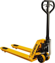 Lift-Rite - 5,000 Lb Capacity, 7-3/4" Lift Industrial Pallet Truck - 3" Min Lift Height, 48" Fork Length x 6-5/32" Fork Width, 27" Overall Width - Benchmark Tooling