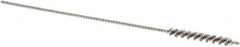 Brush Research Mfg. - 2.5mm Diam Helical Stainless Steel Tube Brush - Single Spiral, 0.003" Filament Diam, 3/4" Brush Length, 3" OAL - Benchmark Tooling