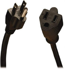 Tripp-Lite - 15', 18/3 Gauge/Conductors, Black Indoor Replacement Cord - 0 Receptacles, 10 Amps, 120 VAC, UL SJT, NEMA 5-15P - Benchmark Tooling