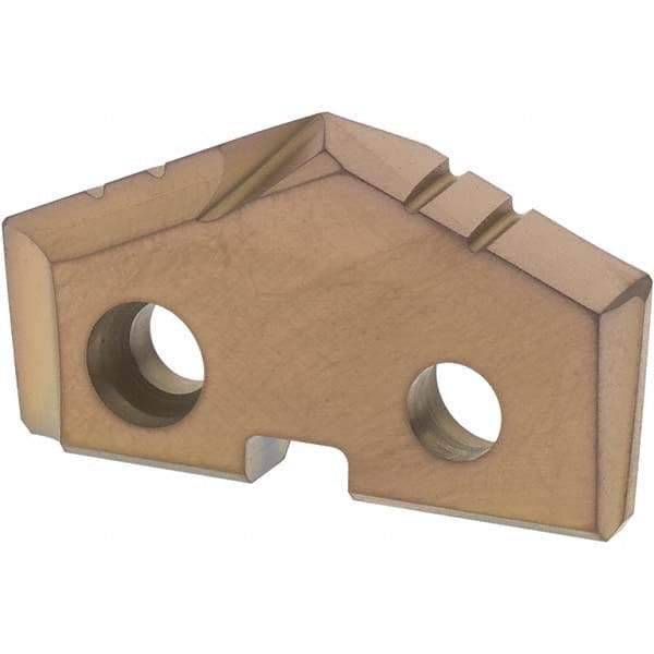 Allied Machine and Engineering - 1-1/8" Diam x 3/16" Thick, Seat Code 2, 132° Included Angle Spade Drill Insert - AM200 Coated, Cobalt, Grade Super Cobalt, Series GEN2 T-A - Benchmark Tooling