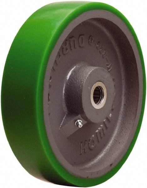 Hamilton - 8 Inch Diameter x 2 Inch Wide, Polyurethane on Cast Iron Caster Wheel - 1,500 Lb. Capacity, 2-1/4 Inch Hub Length, 3/4 Inch Axle Diameter, Straight Roller Bearing - Benchmark Tooling