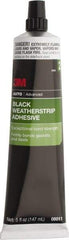 3M - 5 oz Tube Black Weatherstrip Adhesive - Series 08011, 24 hr Working Time, 24 hr Full Cure Time, Bonds to Rubber - Benchmark Tooling