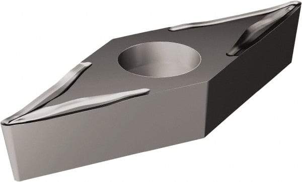 Sandvik Coromant - VBMT331 UM Grade H13A Carbide Turning Insert - Uncoated, 35° Diamond, 3/8" Inscr Circle, 3/16" Thick, 1/64" Corner Radius - Benchmark Tooling
