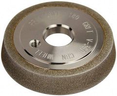 Darex - 3" Diam, 3/4" Hole Size, 1-1/4" Overall Thickness, 180 Grit, Type 12 Tool & Cutter Grinding Wheel - Medium Grade, CBN - Benchmark Tooling