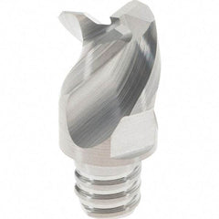 Iscar - MM EAT06 IC08 Grade Carbide End Mill Milling Tip Insert - Uncoated, 3 Flutes, 0.375" Cut Diam, 0.23" Depth of Cut, 0.81" Extension, 0.031" Cnr Rad, 45° Helix Angle - Benchmark Tooling