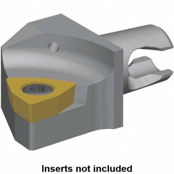 Kennametal - Right Hand Cut, Size KM16, WC.. Insert Compatiblity, Modular Turning & Profiling Cutting Unit Head - 10mm Ctr to Cutting Edge, 20mm Head Length, Through Coolant, Series KM Micro - Benchmark Tooling