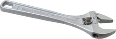 Channellock - 1" Jaw Capacity, 6" Standard Adjustable Wrench - Chrome Vanadium Steel, Chrome Finish - Benchmark Tooling