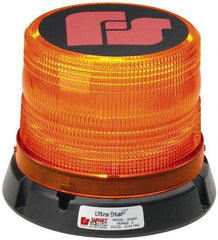 Federal Signal Emergency - Class I Candelas, 95, 120 & 60 FPM, Permanent 1" Pipe Mount Emergency LED Beacon Light Assembly - Powered by 12 to 24 Volts, Amber - Benchmark Tooling