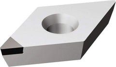 Sandvik Coromant - DCMW32.52 FP Grade CD10 Carbide Turning Insert - Uncoated, 55° Diamond, 3/8" Inscr Circle, 5/32" Thick, 1/32" Corner Radius - Benchmark Tooling
