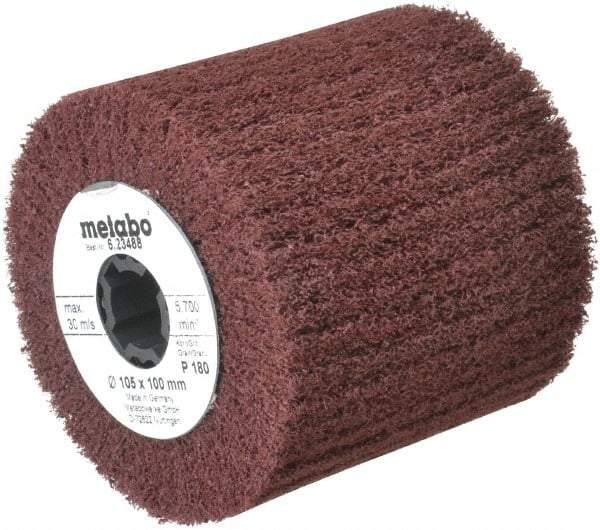 Metabo - 4" Diam, 180 Grit Aluminum Oxide Unmounted Flap Wheel - 4" Hole, 4" Wide, Nonwoven, Coarse Grade - Benchmark Tooling