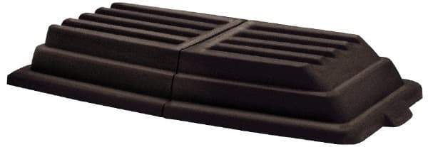Rubbermaid - 61" Long x 31-3/4" Wide x 8-3/4" High, Black Polyethylene Hinged Lid - Use with Dome Lid Fits 3/4 Cu. Yd. - Benchmark Tooling