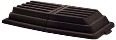 Rubbermaid - 61" Long x 31-3/4" Wide x 8-3/4" High, Black Polyethylene Hinged Lid - Use with Dome Lid Fits 3/4 Cu. Yd. - Benchmark Tooling