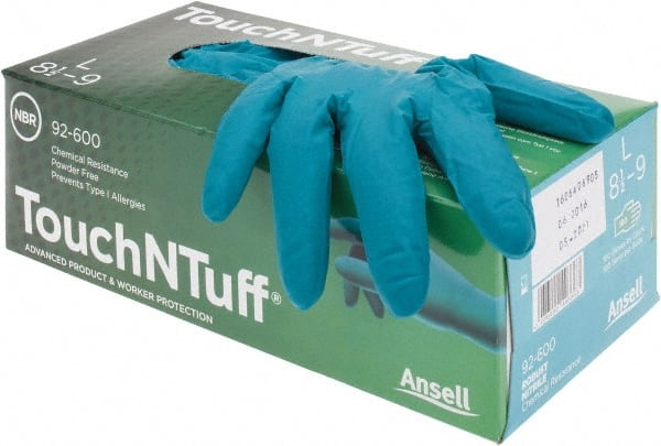 Ansell - Size L, 5 mil, Industrial Grade, Powder Free Nitrile Disposable Gloves - Exact Industrial Supply