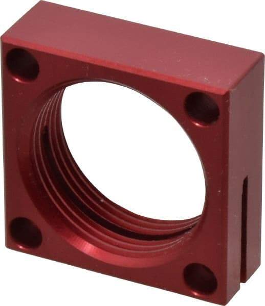 De-Sta-Co - 1-1/8 - 16 Thread, 13/64" Mounting Hole, Aluminum Clamp Mounting Block - 1/2" Thick x 1.38" Long x 1.378" Wide - Benchmark Tooling