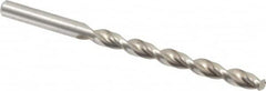 Chicago-Latrobe - Letter E (1/4) 135° High Speed Steel Jobber Drill - Bright Finish, Right Hand Cut, Parabolic Flute, Straight Shank, 4" OAL, Notched Point - Benchmark Tooling