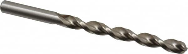 Chicago-Latrobe - 5/16" 135° High Speed Steel Jobber Drill - Bright Finish, Right Hand Cut, Parabolic Flute, Straight Shank, 4-1/2" OAL, Notched Point - Benchmark Tooling
