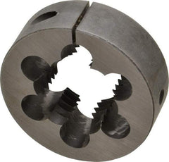 Cle-Line - 1-1/2 - 6 UNC Thread, 3" Outside Diam Carbon Steel Round Die - 1" Thick, Right Hand Thread, Adjustable - Exact Industrial Supply