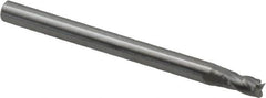 Hertel - 2.5mm, 5mm LOC, 3mm Shank Diam, 39mm OAL, 4 Flute, Solid Carbide Square End Mill - Single End, Uncoated, 30° Helix, Centercutting, Right Hand Cut - Benchmark Tooling