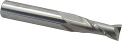 Hertel - 11/32", 7/8" LOC, 3/8" Shank Diam, 2-1/2" OAL, 2 Flute, Solid Carbide Square End Mill - Single End, Uncoated, 30° Helix, Centercutting, Right Hand Cut, Right Hand Flute - Benchmark Tooling